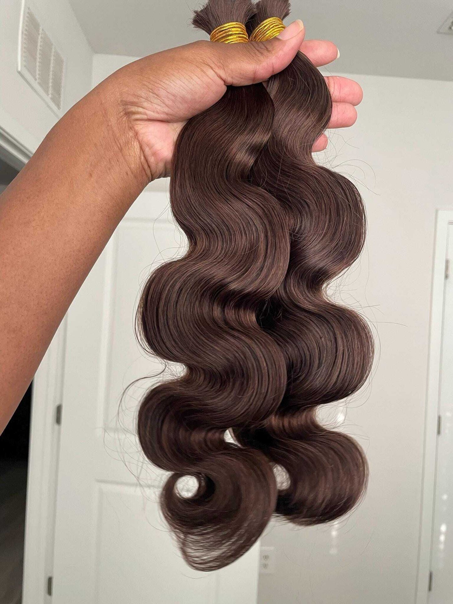 Body Wave Bulk Hair Color 4 Deep Light Brown