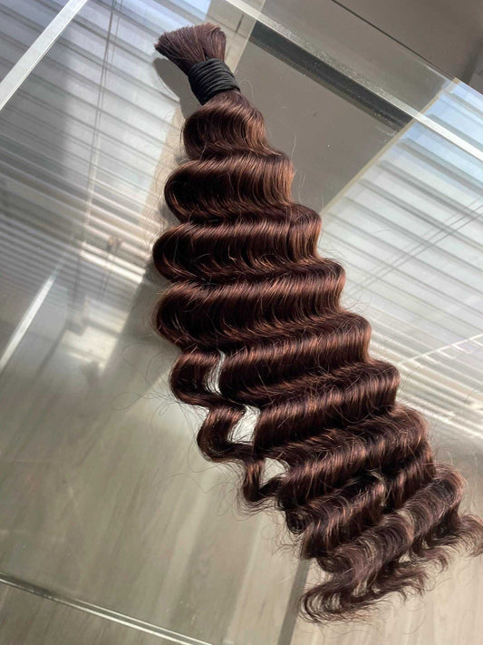 Deep Wave Bulk Hair Color 4 Deep Light Brown